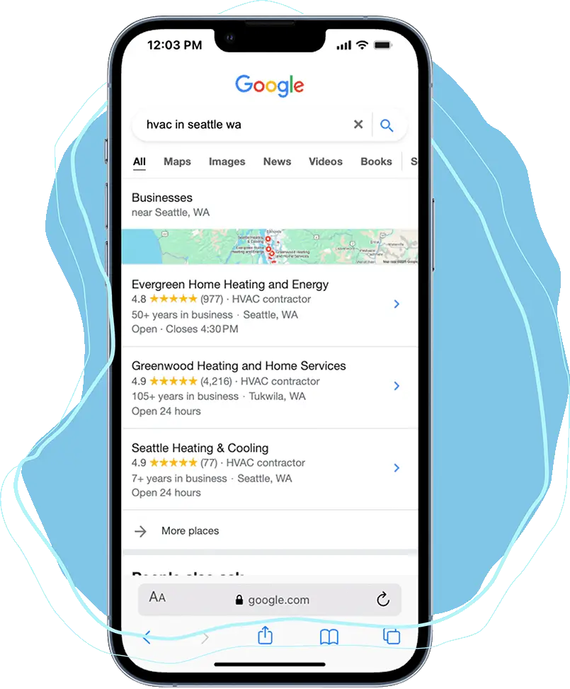 hvac mobile search result