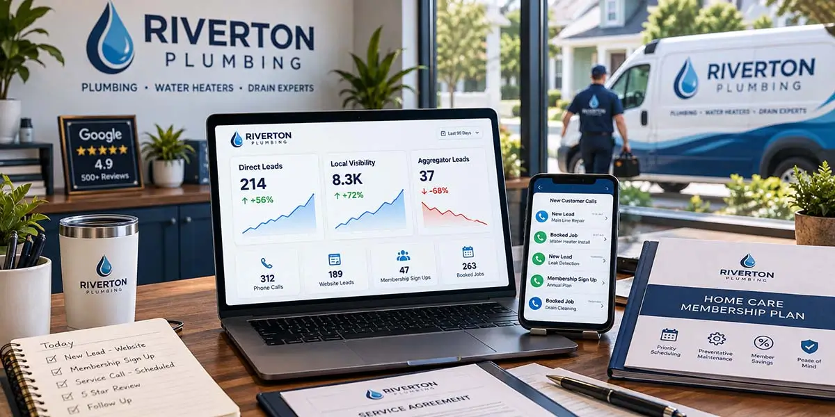 plumbing case study 2 - reducing lead aggregator dependency for plumbing companies